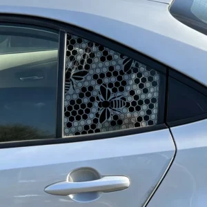 Honeycomb PVC Eco friendly Car Window Privacy Sticker Self Adhesive Waterproof Blackout SUV Rear Side Window Decor Decal Auto