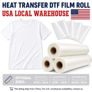 Hot Cold Instant Tear DTF Transfer PET Film Roll 30cm 60cm High Temp Resistant for Inkjet Printing