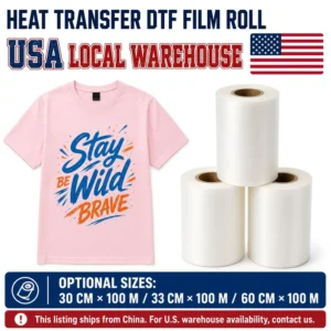 Hot/Cold/Warm Peel DTF Transfer PET Film Roll 60 cm x 100 m for Garments