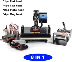 Household 8-in-1 29×38 cm Thermal Transfer Printer for T-Shirts and Sweaters