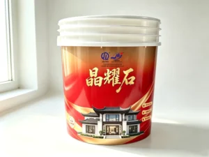 IML Printing PP Plastic Paint Bucket Custom Color Coating Packaging Plastic Pail with Handle