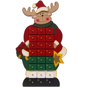 In Stock Christmas Advent Calendar 24 Days Countdown Gift Box Portable Self Erecting Reusable Cardboard Xmas Holiday Decoration