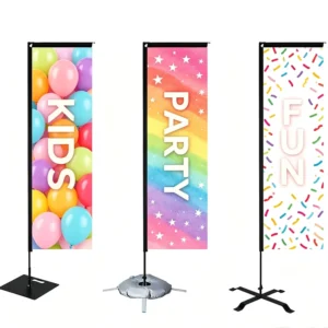 Indoor Square Flag Banner, Pennant Style, Single-Sided UV-Resistant 110g Print