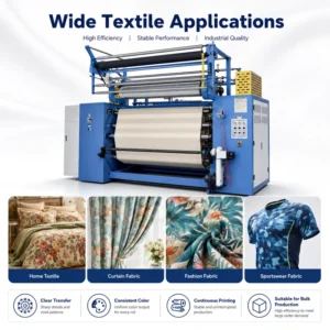 Industrial 1200x2000mm 120KW Sublimation Calender Roll to Roll Heat Transfer Machine for Carpet Textile Printing