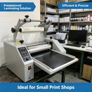 Industrial Strength Laminating Machine Anti-Curl Cold Hot with Edge Trimming for Print Shop and Office Projects
