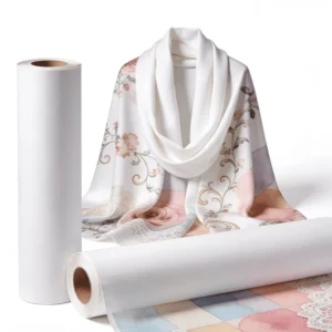 Industrial White Sublimation Transfer Paper Roll 35gsm 110inch Fast-Drying for High-Speed Textile Printing