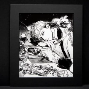 Ink-Printed Acid-Free Cardstock Micro-Spray Framed Poster with Decorative Art, Celebrity Photo, and Illustrated Prints