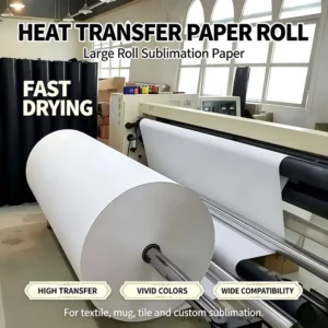 Inkjet Sublimation Jumbo Roll Printer Paper for Polyester Fabric Clothing