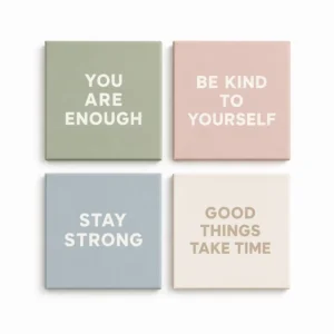 Inspirational Quote Stretched Canvas Wall Art, Minimalist Motivational Print, Bedroom Home Decor