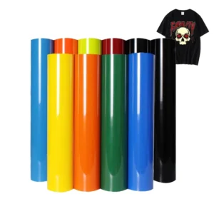 Iron-On PU Heat Transfer Vinyl Roll, Easy-to-Weed Thermal Print Film for Clothes