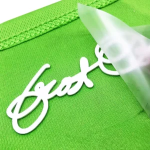 Iron-on Labels Custom Digital Printing Multicolour 3D Raised Brand Name Logo Silicone Rubber Heat Transfer Stickers for T-shirts