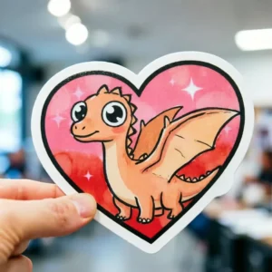 Irregular-Shape UV-Resistant Printed Anime Waterproof Aluminum Glitter White Vinyl PVC Die-Cut Logo Sticker