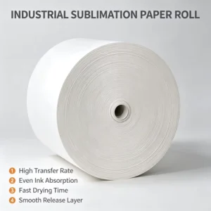 Jumbo Roll Sublimation Heat Transfer Paper White for Dark Shirts