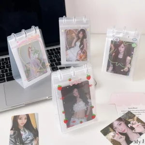 K-Pop 3-Inch Mushroom Single-Grid Photo Album Student Idol Photocard Desktop Display Stand