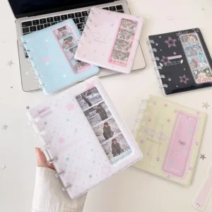 K-Pop Cartoon Angel Series Wide 4-Panel Loose-Leaf Photo Card Album