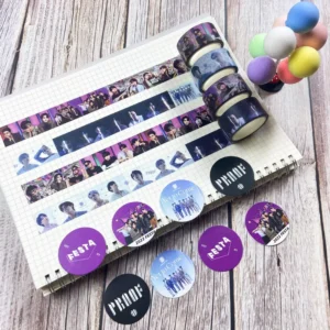 K pop Festa Proof Washi Tape Sticker Decorative Idol Photo Stickers for Journal Stationery DIY Decorative Sticker Fans Gift