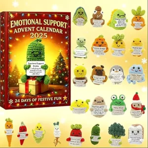 KIVA K 1536 Emotional Support Advent Calendar Cute Mini Positive Vegetable Doll Toy Crochet Decorative