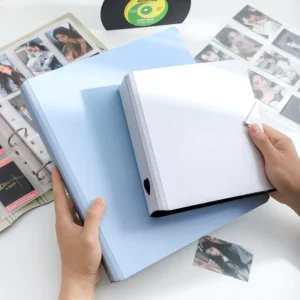 Kawaii D-Shape 3-inch Ring Binder Photo Card Album, PP, Large Capacity, Trading Card Album