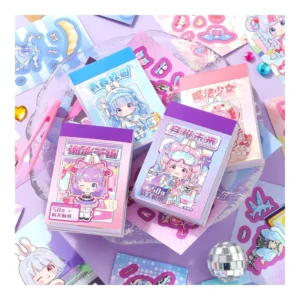 Kawaii Girl Mianmian Decorative Sticker Book Paper Doll DIY Dress up Sticker for Scrapbooking Supplies