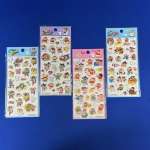 Kawaii Kids Character Crystal Sticker Sheets, Boy Girl Pig Puppy Dome Stickers, Scrapbook Stationery Craft Supplies
