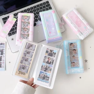 Kawaii Music Note PVC 4-Cut Photo Album K-Pop Selfie Strip Binder Purikura Storage Book