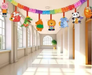 Kids Party Hanging Pennant Banner Flag Garland for Birthday Celebrations