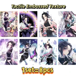 Kimono Warrior Anime Print Poster Set of 8 16.5×11.4″ HD Offset Printed Posters with Tactile Embossed Texture