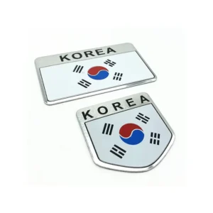 Korean Flag 3D Aluminum Alloy Car and Motorcycle Sticker, Universal