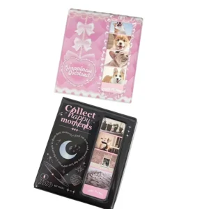 Korean-Style Minimalist Four-Panel PVC Card Album and Binder for Idol-Collecting Cards