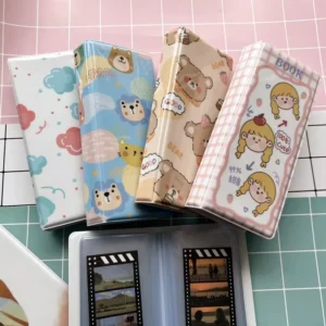 Kpop PVC Photo Card Album Binder with 4-Cut Bookmarks