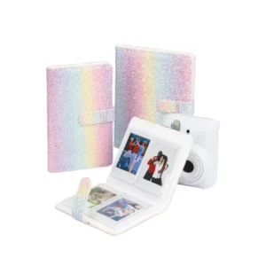 Kpop Photo Album, 64/96/128 Pockets, PVC Leather Cover, for Mini Photos