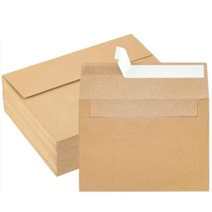 Kraft Brown Paper Envelope Bag Custom Self Adhesive Gift Card Envelope 108X159mm