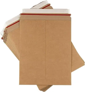Kraft Paper No-Bend Shipping Envelopes for Mailing Magazines, Comic Books, Photos, and Documents