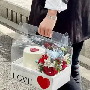 Kraft and PVC Cupcake Box with Transparent Plastic Lid