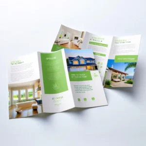 LB328 Custom A4 A5 A6 Business Flyer Leaflet Full Color Coated Paper Trifold Brochure Printing Service
