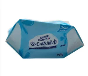 LDPE Side Gusset Packaging Bag for Sanitary Napkins and Pet Pads, Glossy, Recyclable, Heat-Seal, Custom Printing