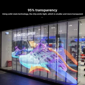 LED Crystal Film Screen Window Glass Sticker Flexible Soft Film Grille Mall Advertising DIY Full Color Display