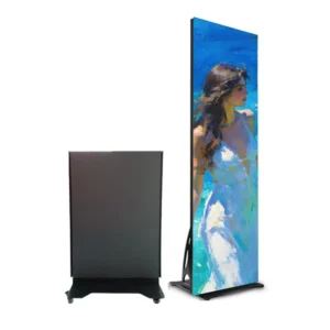 LED Poster Screen P1.53 Standing Digital Signage Full HD Indoor Banner Display WiFi Retail Store Display