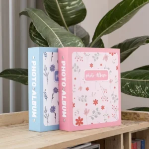 LX009 Photo Album, Holds 200 4×6-inch Photos, Hard Cardboard Cover, Transparent PP