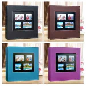 Large Capacity Black Family Wedding Photo Album for Horizontal and Vertical Photos