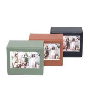 Large-Capacity PVC Integrated Photo Album Display Storage Box with Leather Cover and Logo Printing