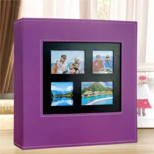 Large-Capacity Photo Album for Family and Wedding Photos, Horizontal and Vertical, Black