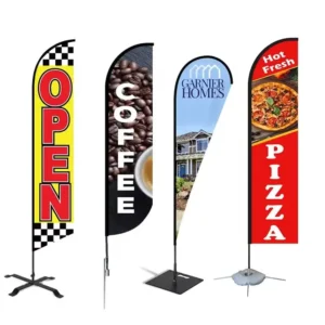 Large Custom Feather Beach Flags and Banners for Business