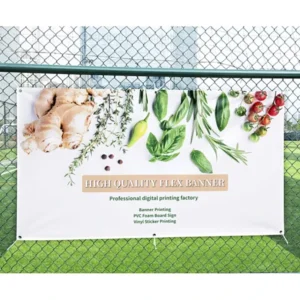 Large Custom Polyester Mesh Fabric Banner Waterproof Tear-Resistant Airflow-Friendly Backdrop for Construction Business Events