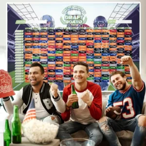 Large Fantasy Football Draft Board Kit with Gravure Printing on Art Paper