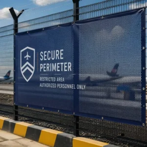Large Format PVC Mesh Banner Outdoor Event Fence Advertising Custom Print Waterproof Durable