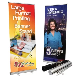 Large Format Roll-Up Banner with High-Visibility Graphics