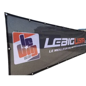 Large Lightweight Portable Retractable Waterproof Polyester Mesh Fence Banner, Digital Printing