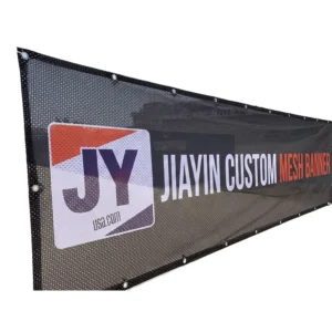 Large Outdoor Custom Digital Printed Polyester Mesh Fence Banner, Wind-Resistant