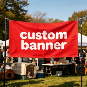 Large Outdoor Digital-Printed Fabric Mesh Sports Event Advertising Banner